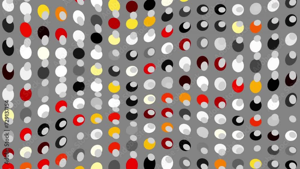 Leinwandbilder Seamless abstract polka dot background for loop playback. 4k video. Pastel colors. Noise effect.