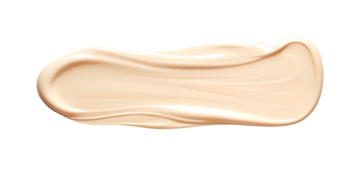 cosmetic smears cream texture on transparent background