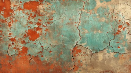 Abstract texture of peeling layers of paint revealing a symphony of pastel colors, ideal for backgrounds and artistic expression