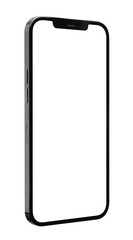 Smartphone with blank screen, mockup for application on mobile, modern design.