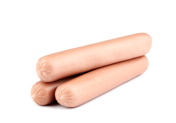 Sausage  isolated on the white background. Sausage for hot dog