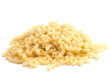 A portion of pasta isolated on white