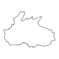 Ruvuma Region map, administrative division of Tanzania. Vector illustration.