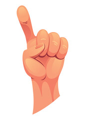 Hand gesture sign fist arm, isolated icon. Finger counting. Sign language. Realistic human hand, sign. Vector graphic design illustration