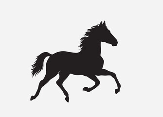 Obraz na płótnie Canvas Horse silhouette isolated on white