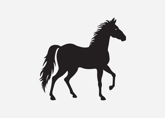 Obraz premium Horse silhouette isolated on white
