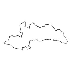 Shinyanga Region map, administrative division of Tanzania. Vector illustration.