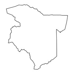 Simiyu Region map, administrative division of Tanzania. Vector illustration.