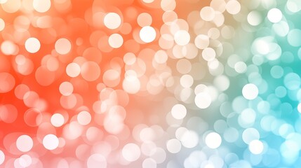 Elegant silver bokeh on defocused teal green and coral colors background for banner design
