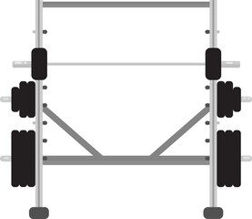 Obraz premium barbell stand vector, gym equipment concept
