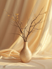 Beautiful glass vase, generative ai