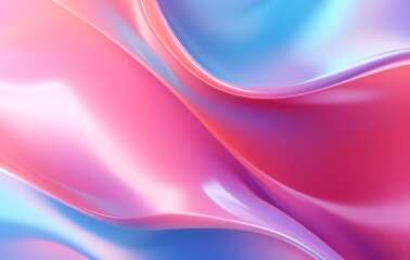 Fototapeta premium Metallic abstract wavy liquid background layout design tech innovation abstract pink holographic background