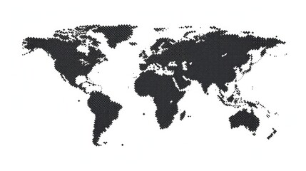 Fototapeta premium World map dotted style, illustration isolated on white background