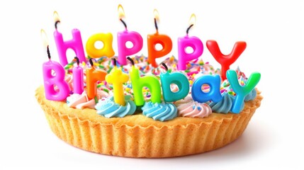 Happy Birthday Cake with Candles