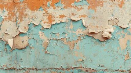 Abstract texture of peeling layers of paint revealing a symphony of pastel colors, ideal for backgrounds and artistic expression