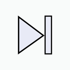 Next Button. Universal Interface - Vector.