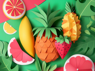 Papercraft of fruit