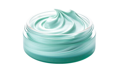 Turquoise Body Butter Jar on a White or Clear Surface PNG Transparent Background