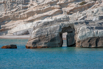 One of the beautiful beaches of Alaçatı, Delikli Bay beach, in Çeşme District