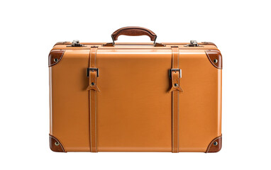 classic leather suitcase on a White or Clear Surface PNG Transparent Background