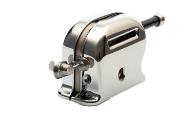 classic metal pencil sharpener on a White or Clear Surface PNG Transparent Background