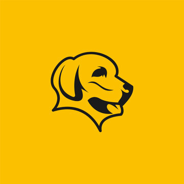 dog head logo design vector illustration