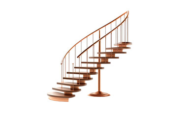 Copper stairs on a White or Clear Surface PNG Transparent Background