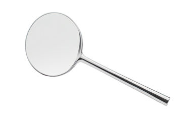 Dental Mirror on a White or Clear Surface PNG Transparent Background