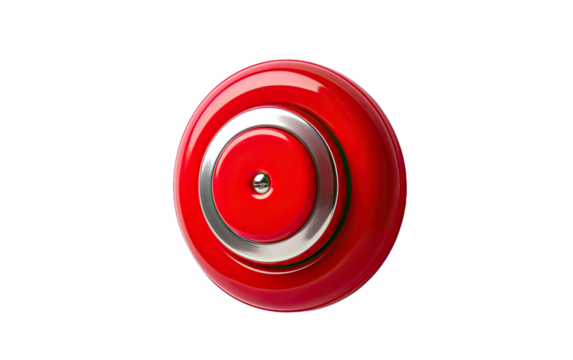 fire alarm on a White or Clear Surface PNG Transparent Background