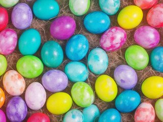 Fototapeta na wymiar colored easter eggs background