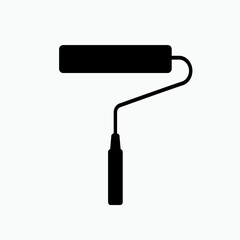 Paint Brush Icon. Houseware Element, Painting Tool Symbol.