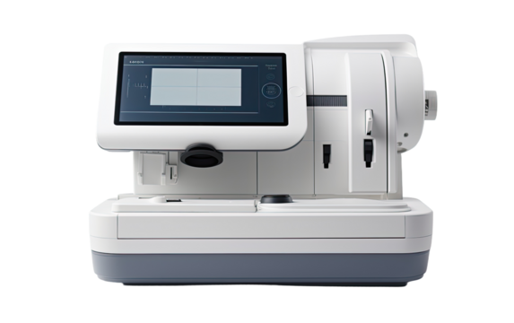 Glaucoma Test Machine on a White or Clear Surface PNG Transparent Background
