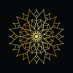 Circular pattern in the form of a mandala. Henna tatoo mandala.