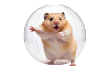 Hamster Exercise Ball on a White or Clear Surface PNG Transparent Background