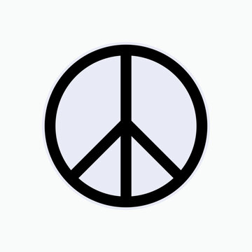 Peace Icon. Peaceful Symbol - Vector Logo Template.