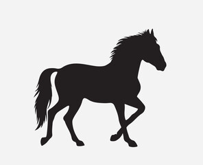 Fototapeta premium Horse silhouette isolated on white