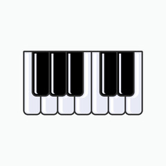 Piano Icon. Music Instrument Symbol for Design, Presentation, Website or Apps Elements.