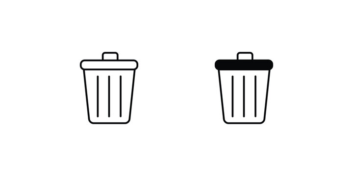 bin location icon with white background vector stock illustration