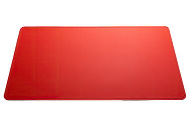 Red Desk Mat on a White or Clear Surface PNG Transparent Background