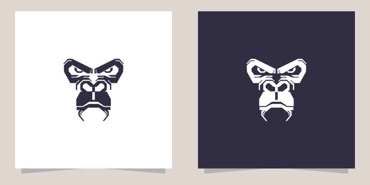 gorilla logo design vector