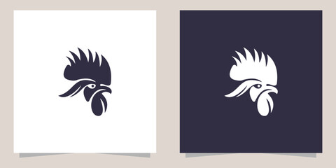 rooster logo design vector