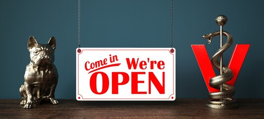 Aesculapian Staff Dog Veterinarian V Open - 3D illustration