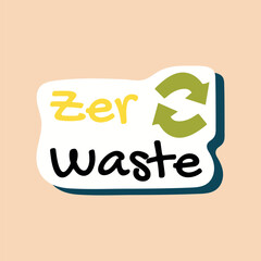 Eco sticker of colorful set. This sticker with a powerful message: 