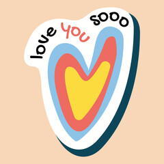 Eco sticker of colorful set. This impactful sticker feature the text 