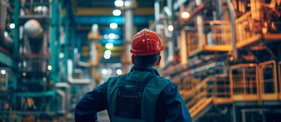 Factory worker at a chemicals production plant experiencing back pain from lifting heavy objects.