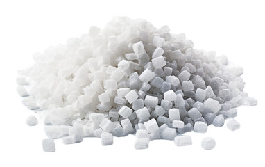 Snow and Ice Melter Pellets on a White or Clear Surface PNG Transparent Background