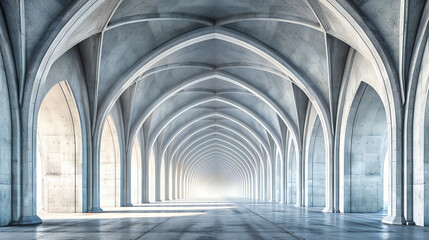 Fototapeta premium Historical architectural corridor with ancient arches, capturing the timeless beauty and cultural significance of old buildings and landmarks