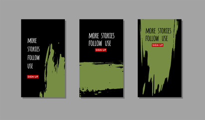 Green ink brush stroke on black background.
