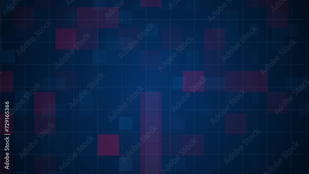 Poster 4k abstract technology futuristic blackground internet big data security block red and blue and smoo