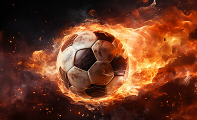 Fototapeta premium a soccer ball flies out of the soccer net, in the style of vivid energy explosions, large canvas format